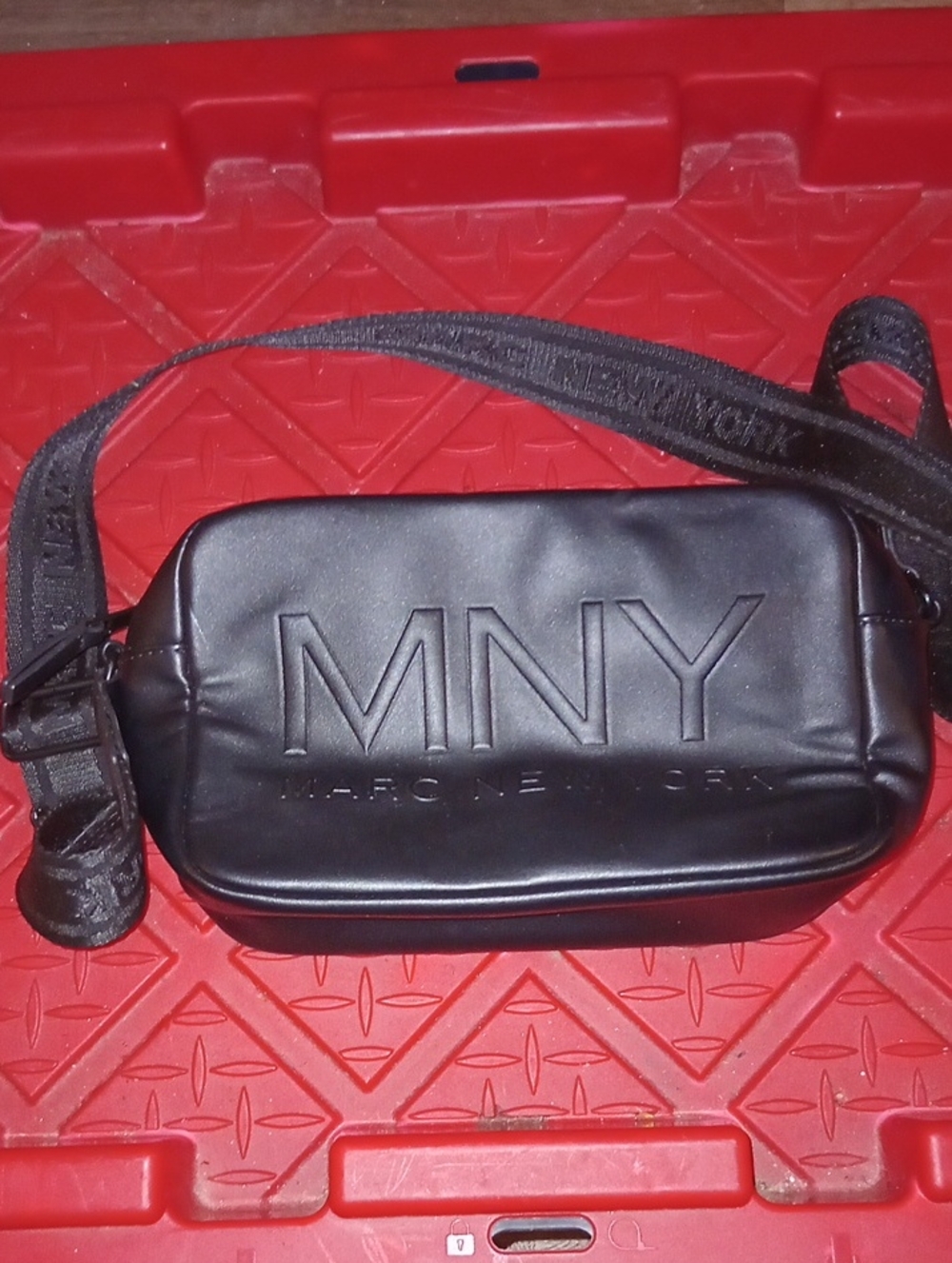Marc New York Black Embossed MNY Crossbody Bag